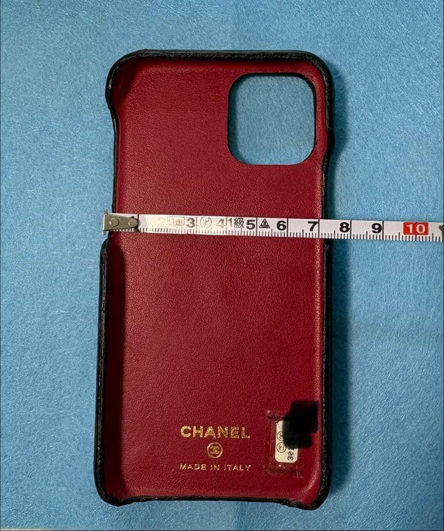 CHANEL ブラックレザー iPhone11pro ケース