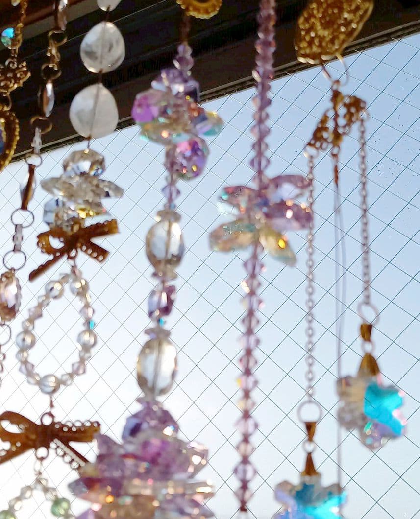 サンキャッチャー♡ハンドメイド「スワロフスキー✧︎バイオレット♡」