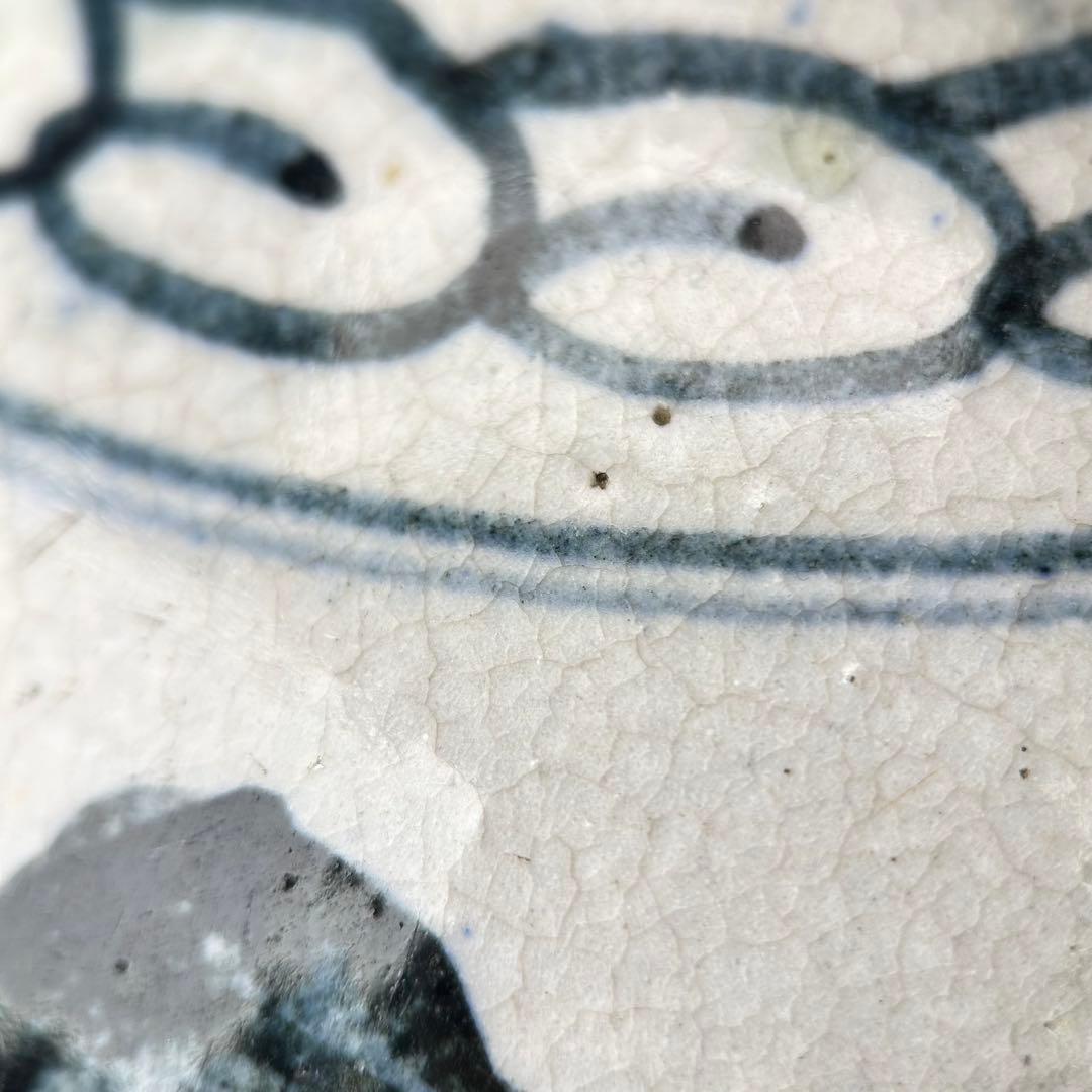 高橋 道八造染付 楼閣山水 花入 飾壺