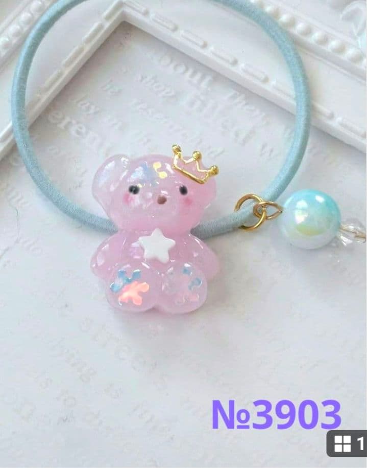 リリィ様お取り置き№3894 うさぎ型フラワーレジンヘアゴム