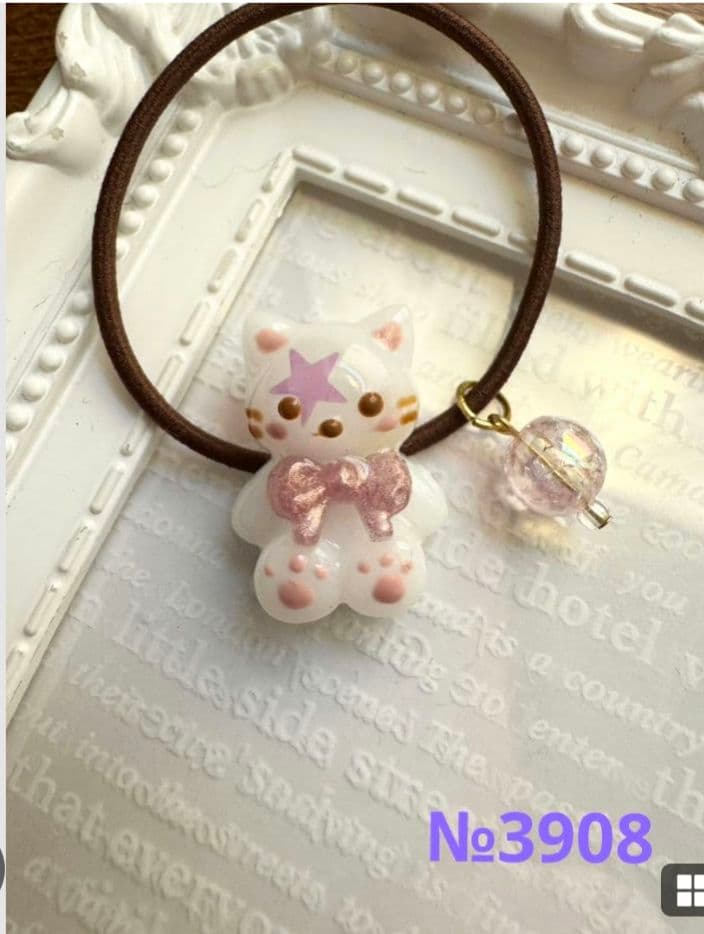 リリィ様お取り置き№3894 うさぎ型フラワーレジンヘアゴム