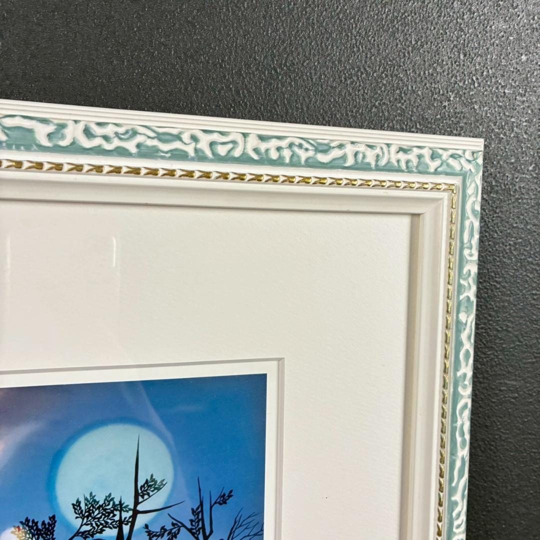 美品 藤城清治「ともしび」レフグラフ 直筆サイン・保証書有 影絵作家 お洒落額装