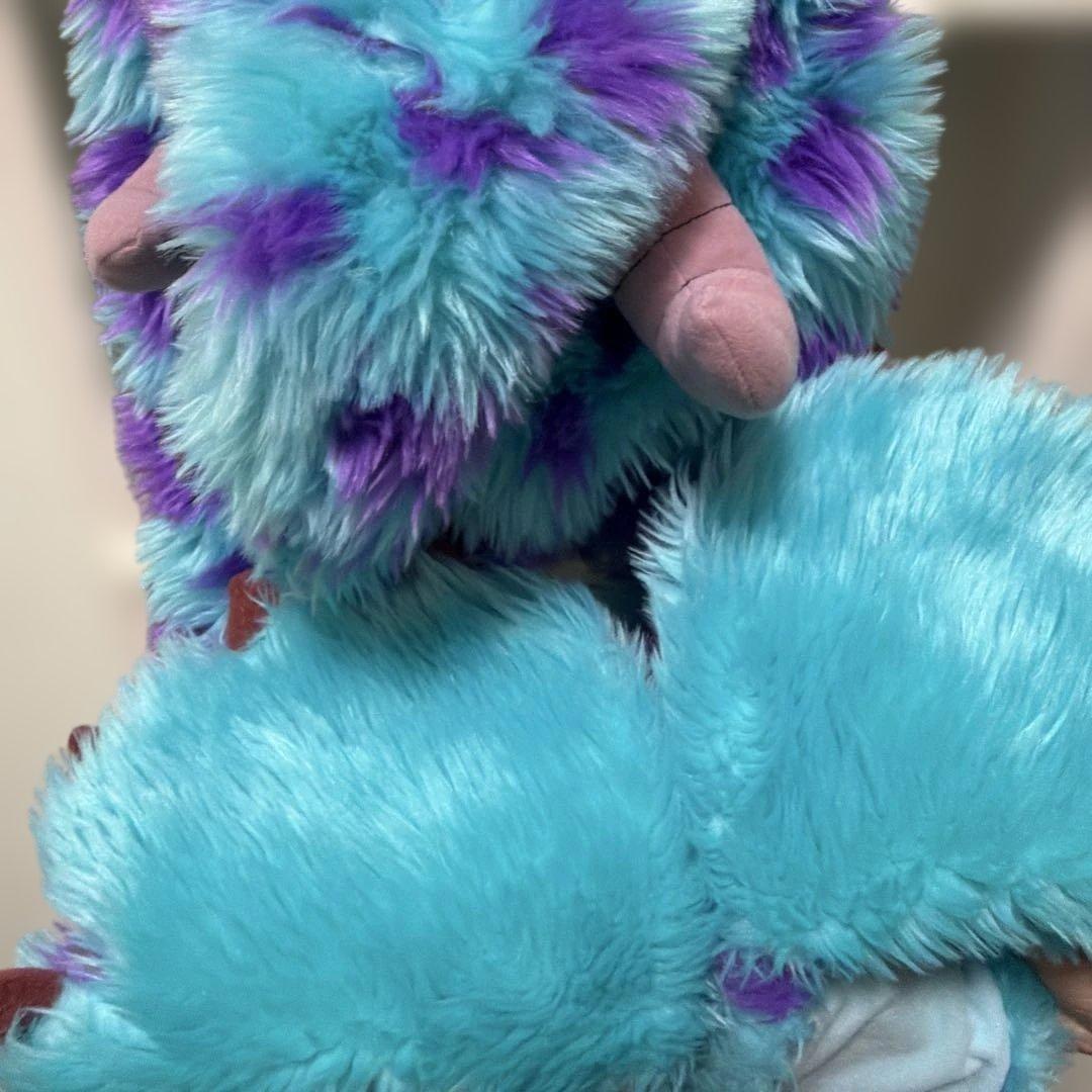 キャラクター フード 水色 紫