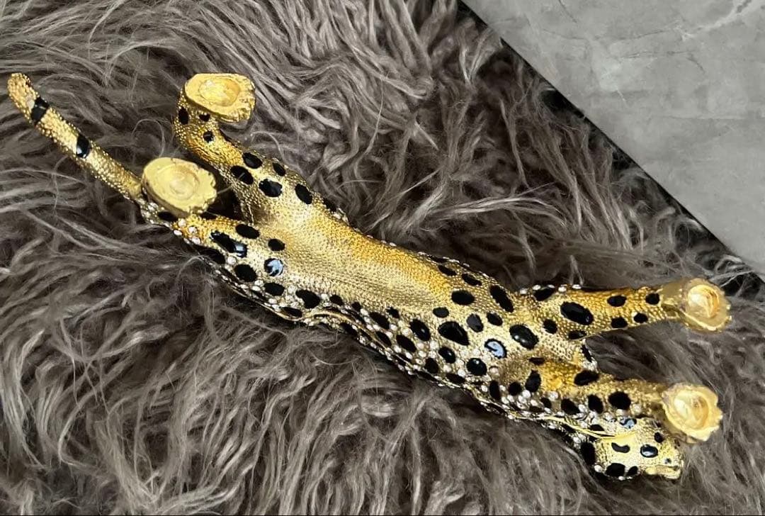 パンサー 豹 オブジェ 小物入れ ドバイで購入 未使用