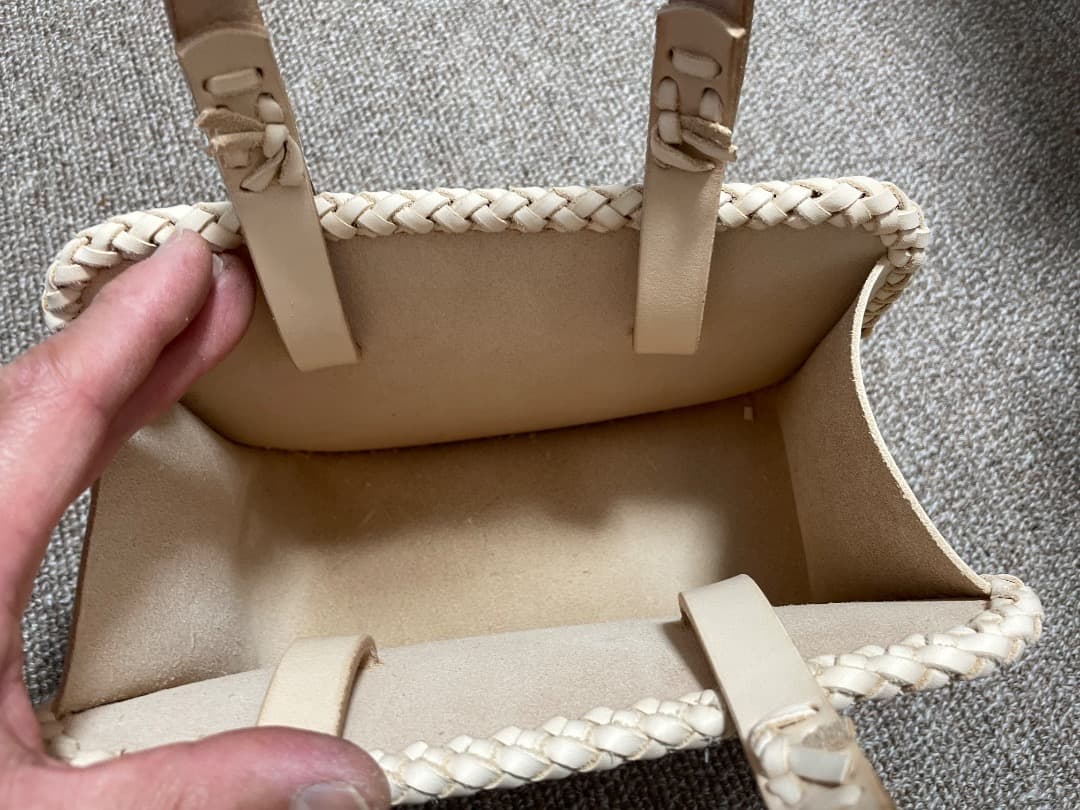 総ヌメ革 手提げバック