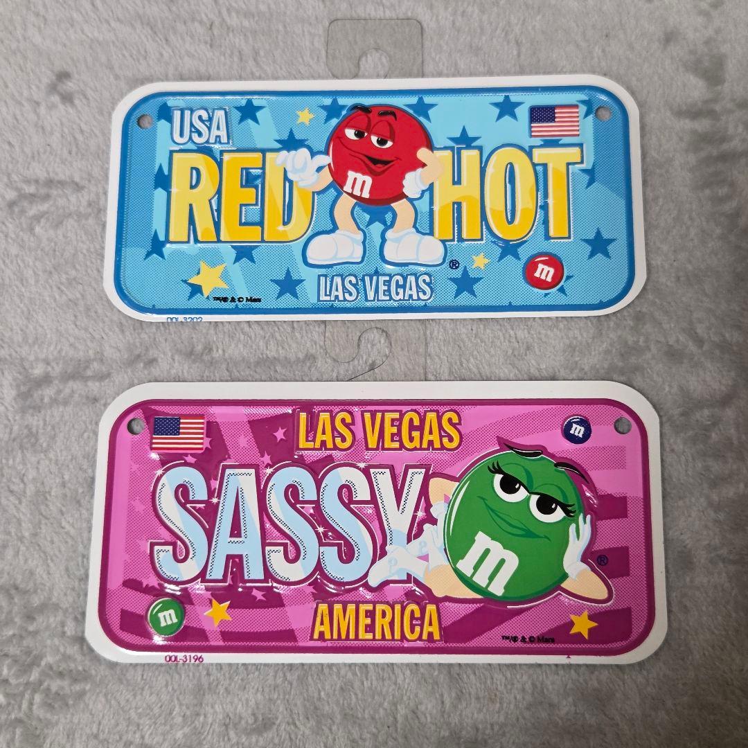 M&M'sエムアンドエムズ 装飾用ナンバープレート5点セット•ラスベガス