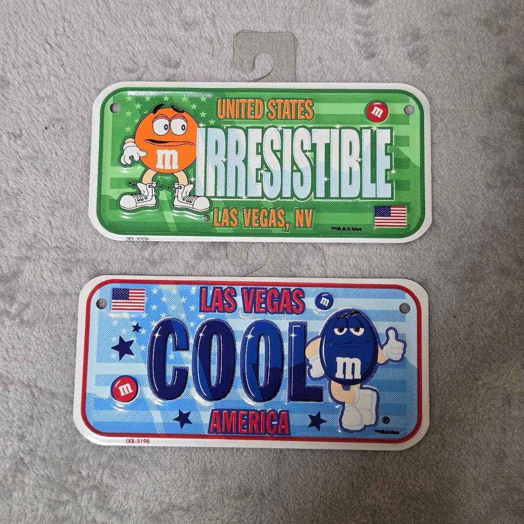 M&M'sエムアンドエムズ 装飾用ナンバープレート5点セット•ラスベガス
