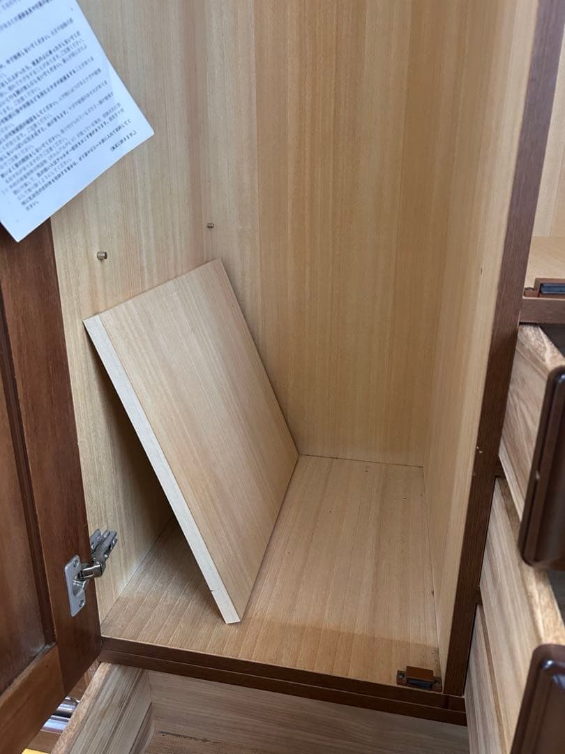 鏡・引き出し・収納棚付きワードローブ（洋服タンス）光家具工業 メルローズ