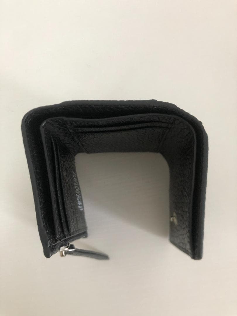三つ折り財布　フォールド カードケース 男女兼用 　ブラック財布