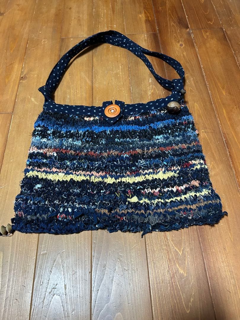 古布裂き編みバック