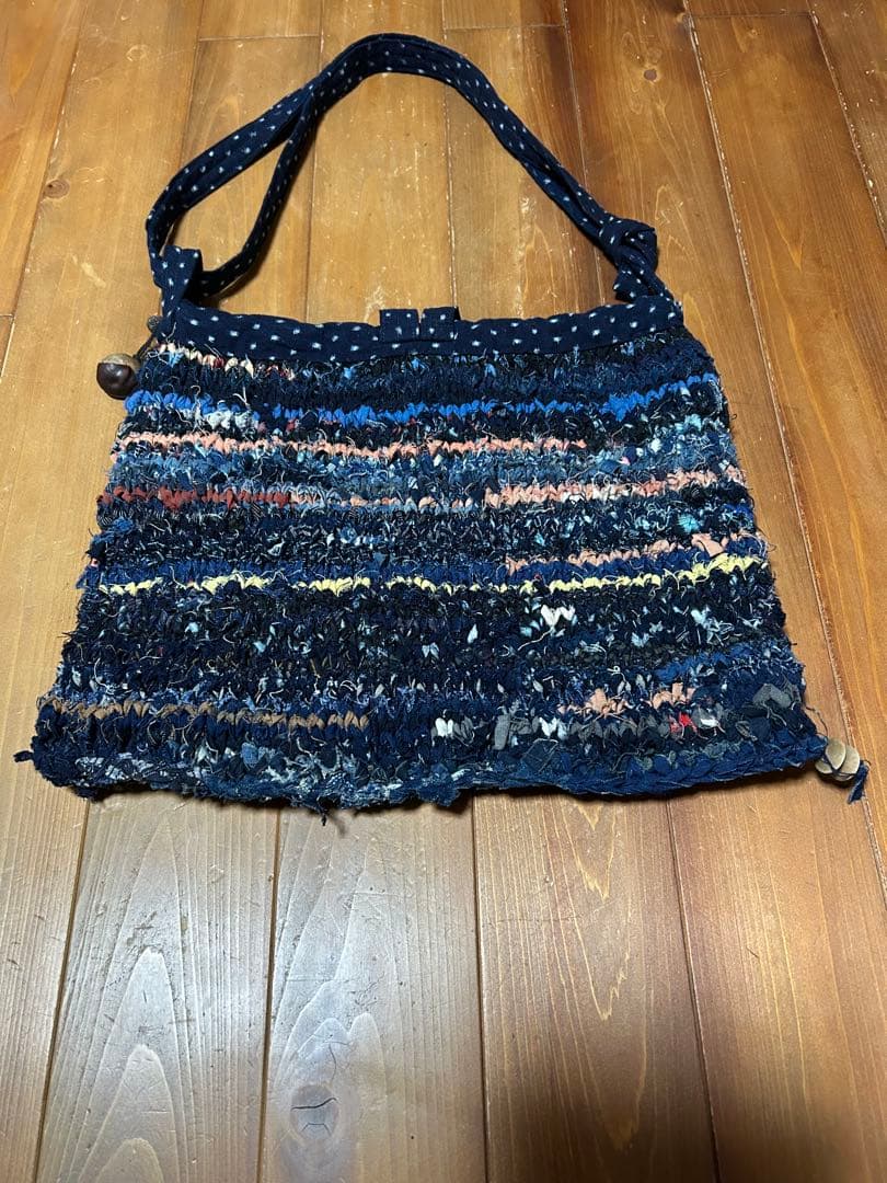 古布裂き編みバック