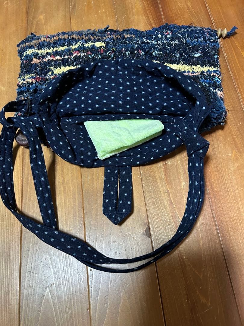 古布裂き編みバック