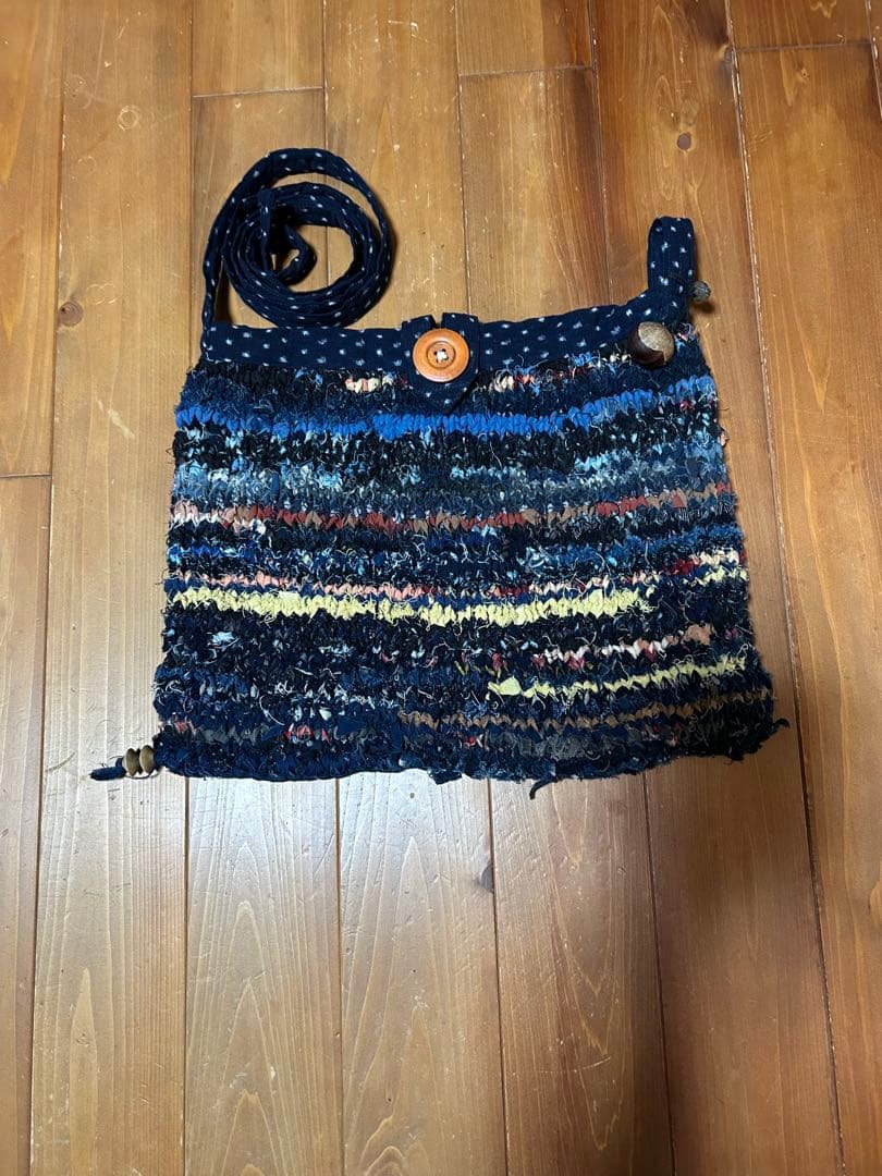 古布裂き編みバック