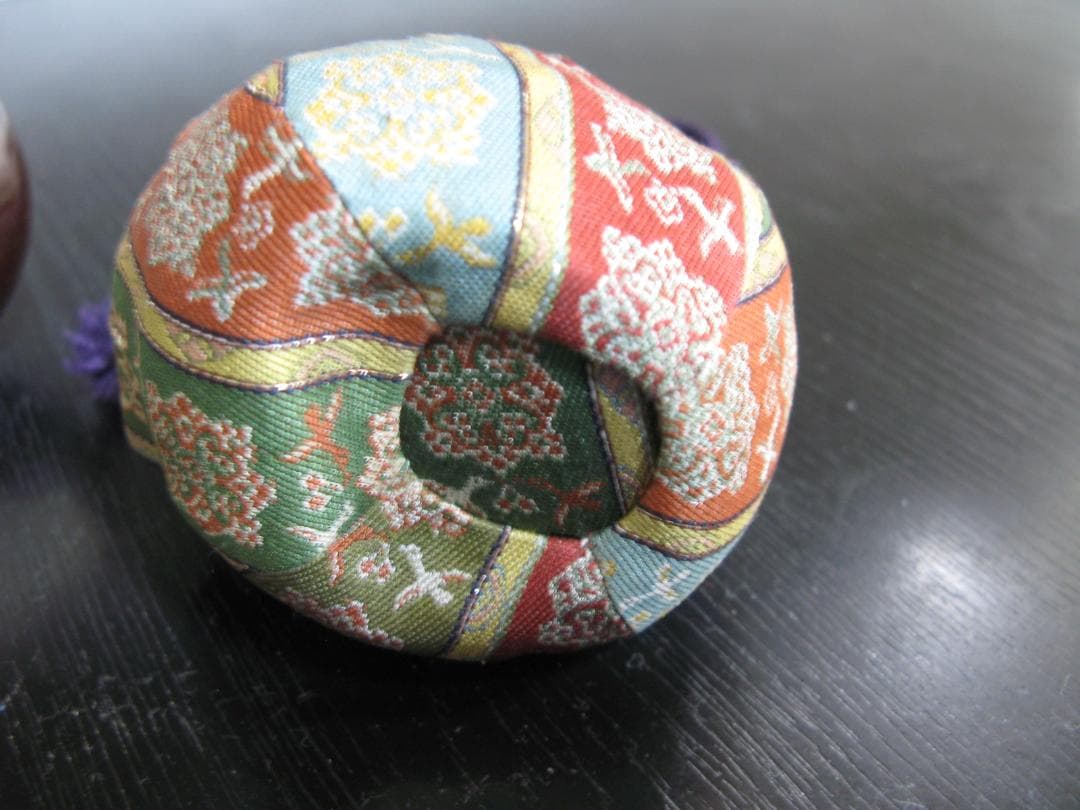 茶入 茶道具 小壺　丸壺　アンティーク茶道具　仕覆　在銘　１客