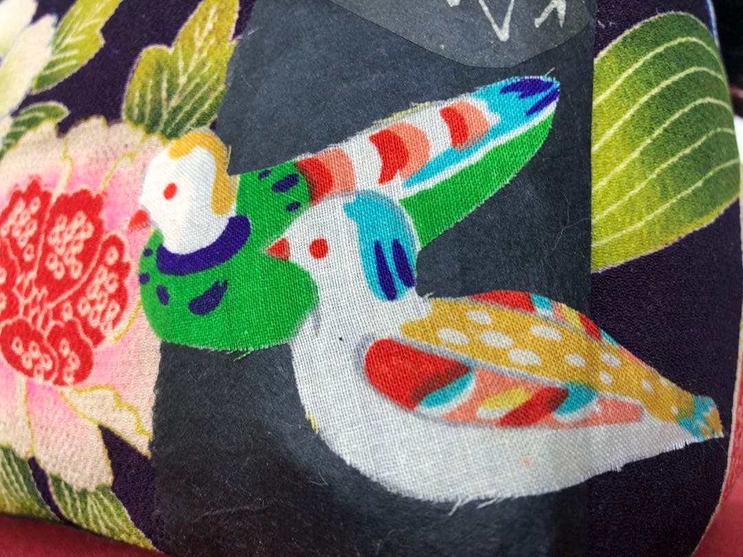 一閑張り　一閑張りバック　縮緬　犬張子　狛犬　鴛鴦