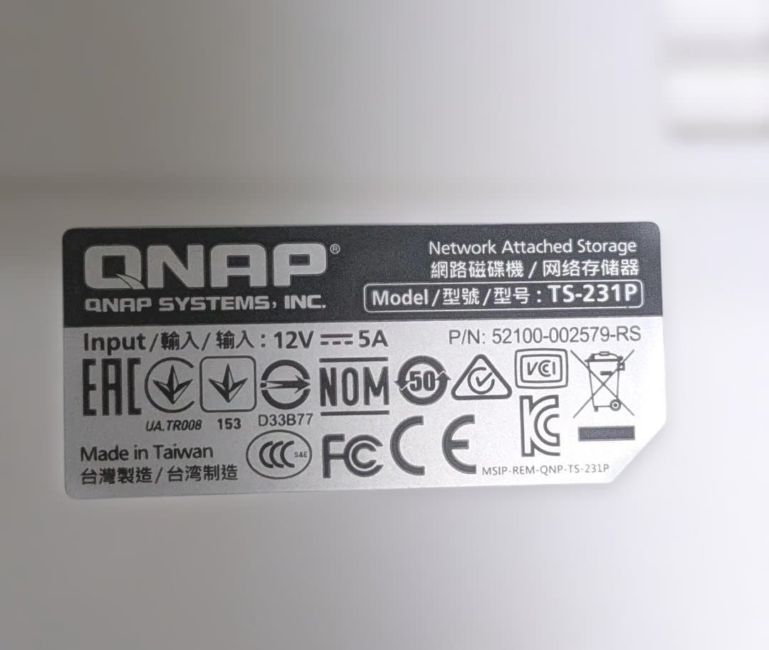 み*ー様 【ジャンク品】QNAP TS-231P (HDD 1TB×2台付属)