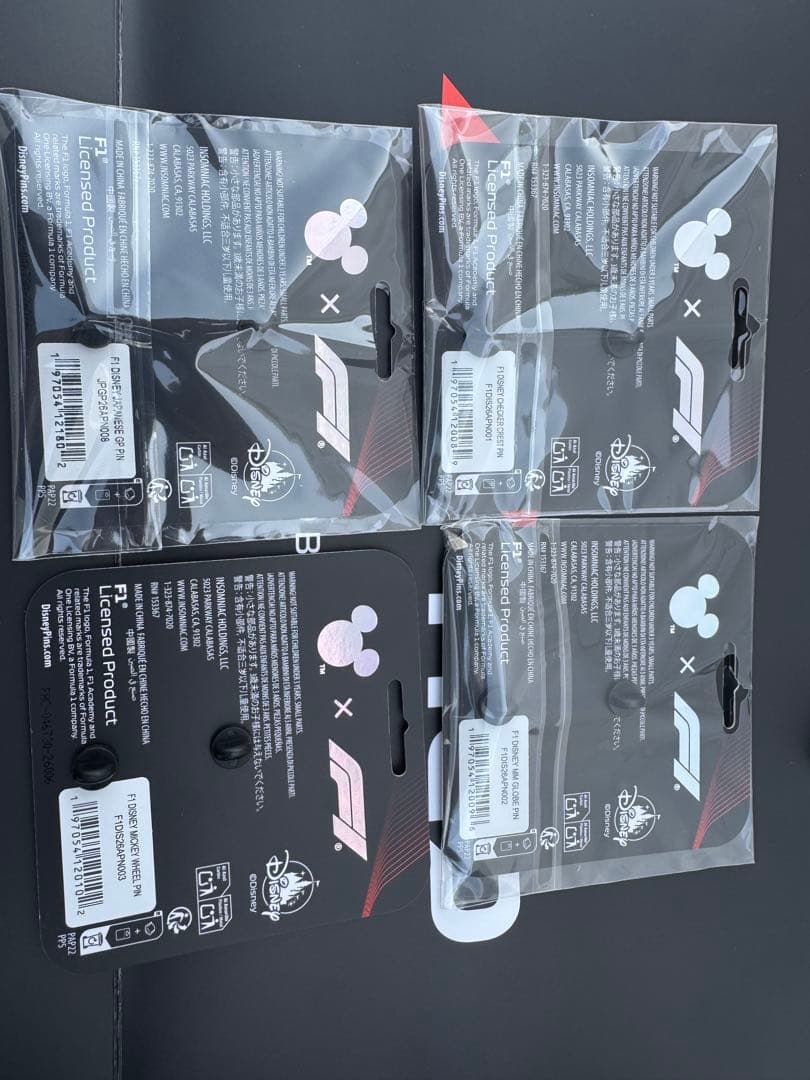 【新品】F1 ディズニー ピンバッジ 4個セット　日本グランプリ 2026