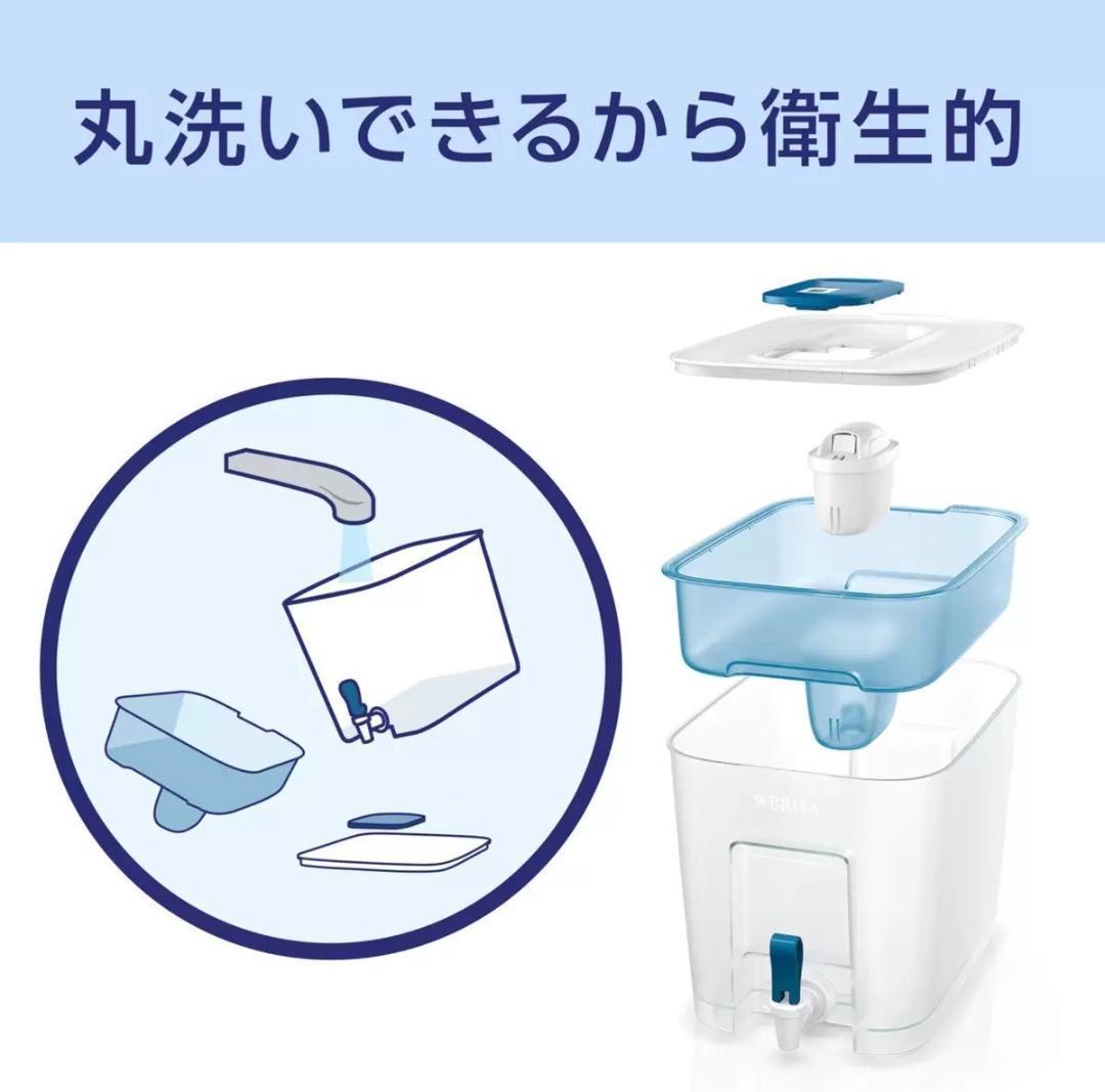 Brita ブリタ ポット型浄水器 フロー カートリッジ3個付き