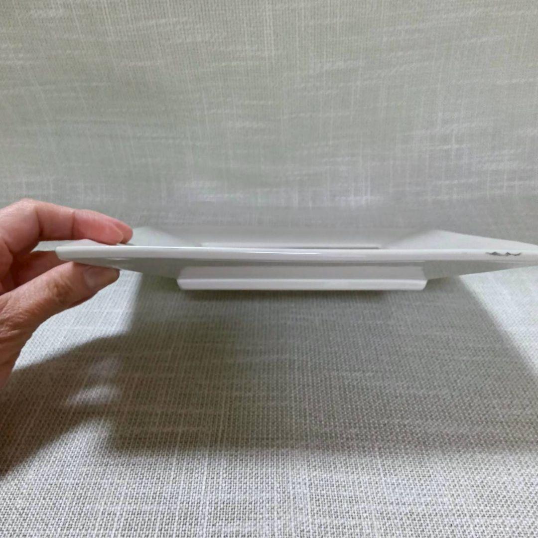 陶器製染付絵皿 手描き 水墨画 墨絵 日本画 【桔梗】日本画家 岡原大華