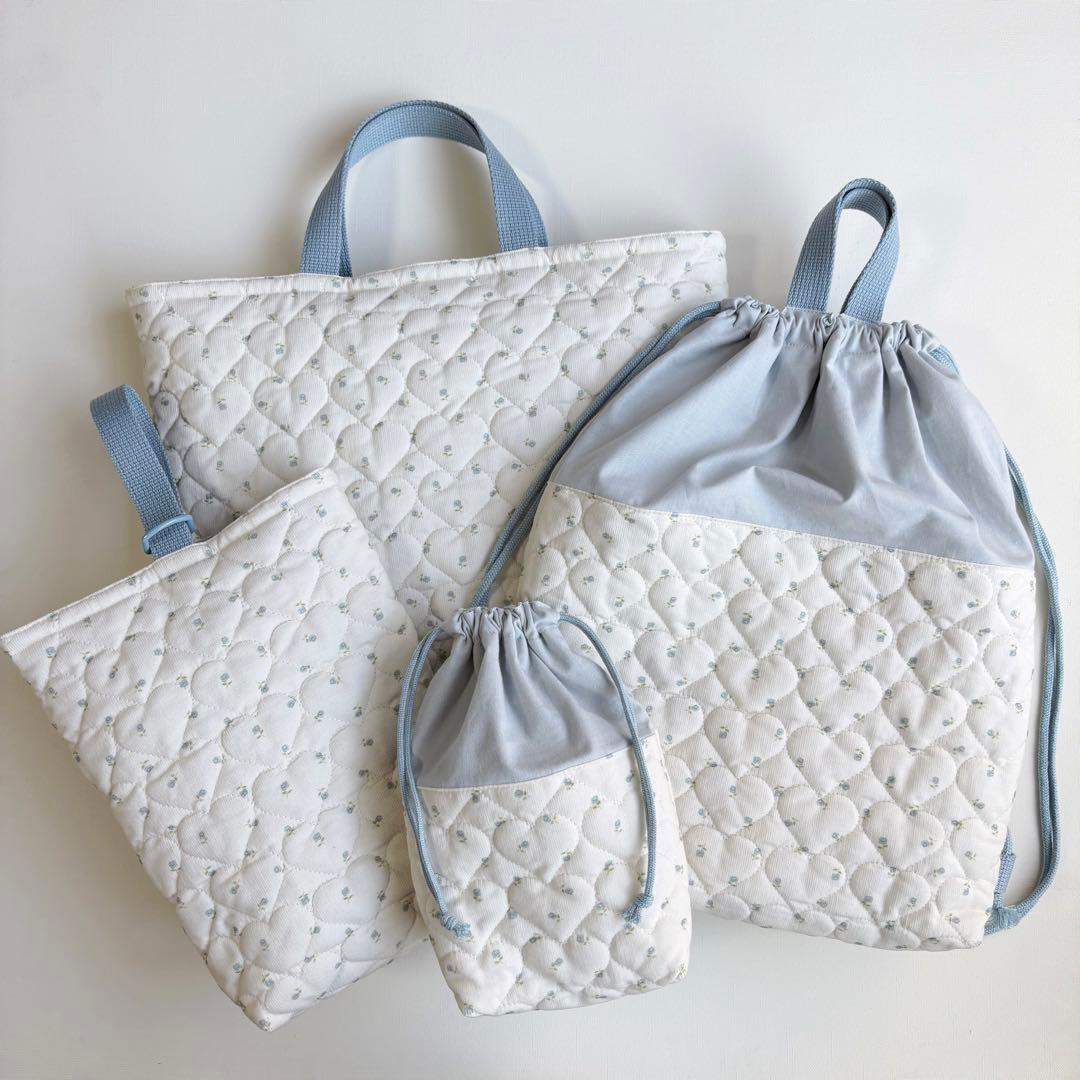 入園入学　4点セット　レッスンバッグ　上靴入れ　ナップサック　コップ袋　女の子