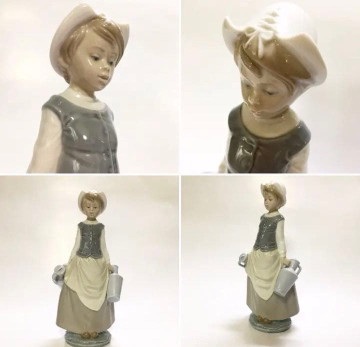 大型 リヤドロ 少女とミルクジャー (箱無し) リアドロ