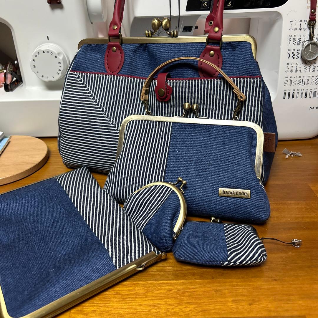 ハンドメイド　ガマ口バッグセット