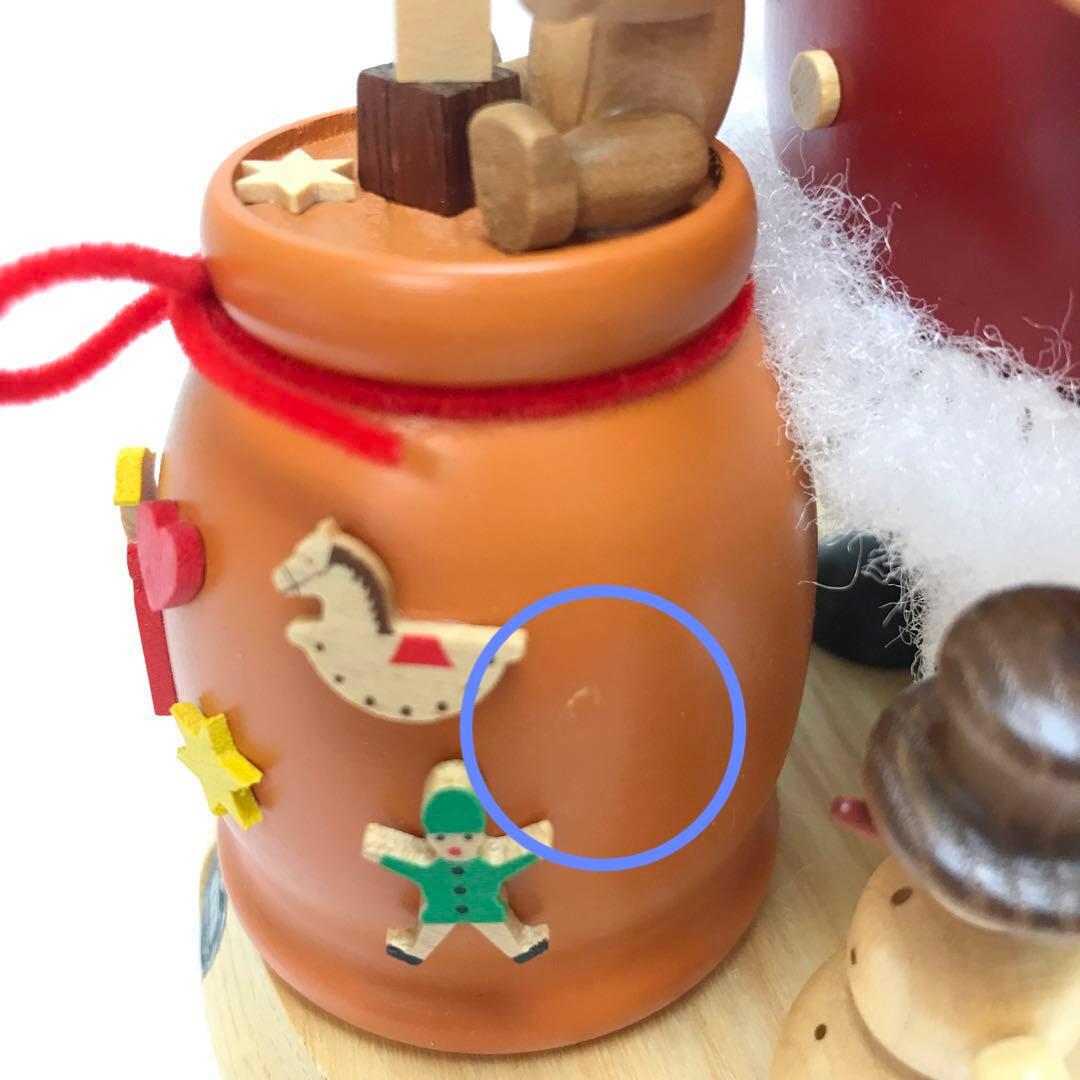 木製 サンタクロース 煙出し人形 約19cm ドイツ製 ミュラー社