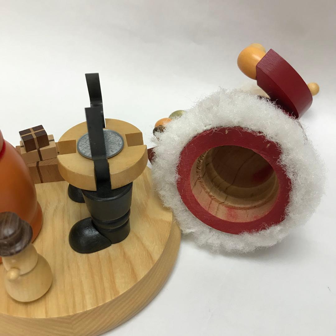木製 サンタクロース 煙出し人形 約19cm ドイツ製 ミュラー社