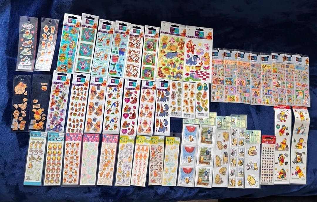 【超希少・当時物】くまのプーさん シールまとめ売り コルクシール 廃盤品