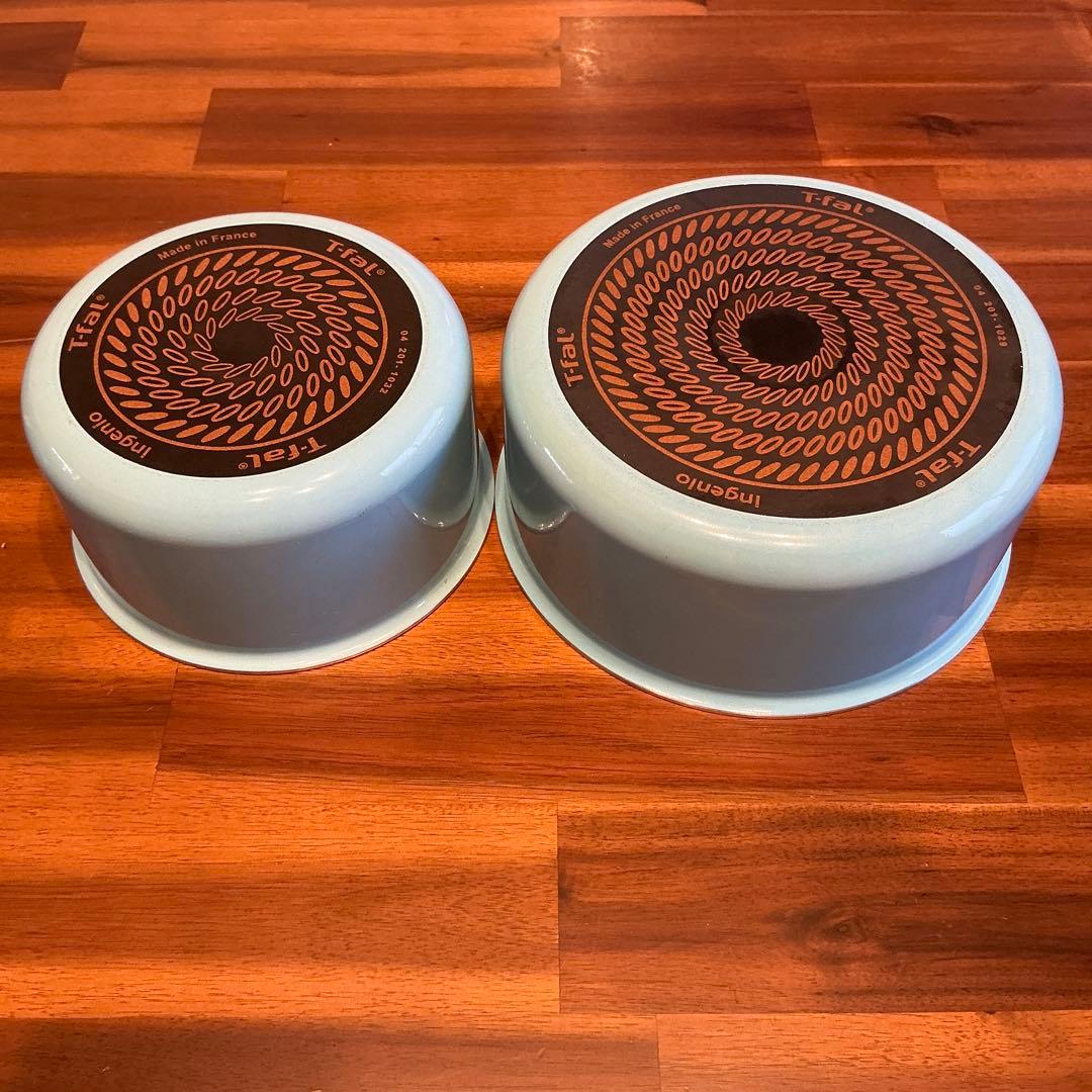 T-fal ティファール　スカイブルー・プレミア 8点セット　ガス火対応