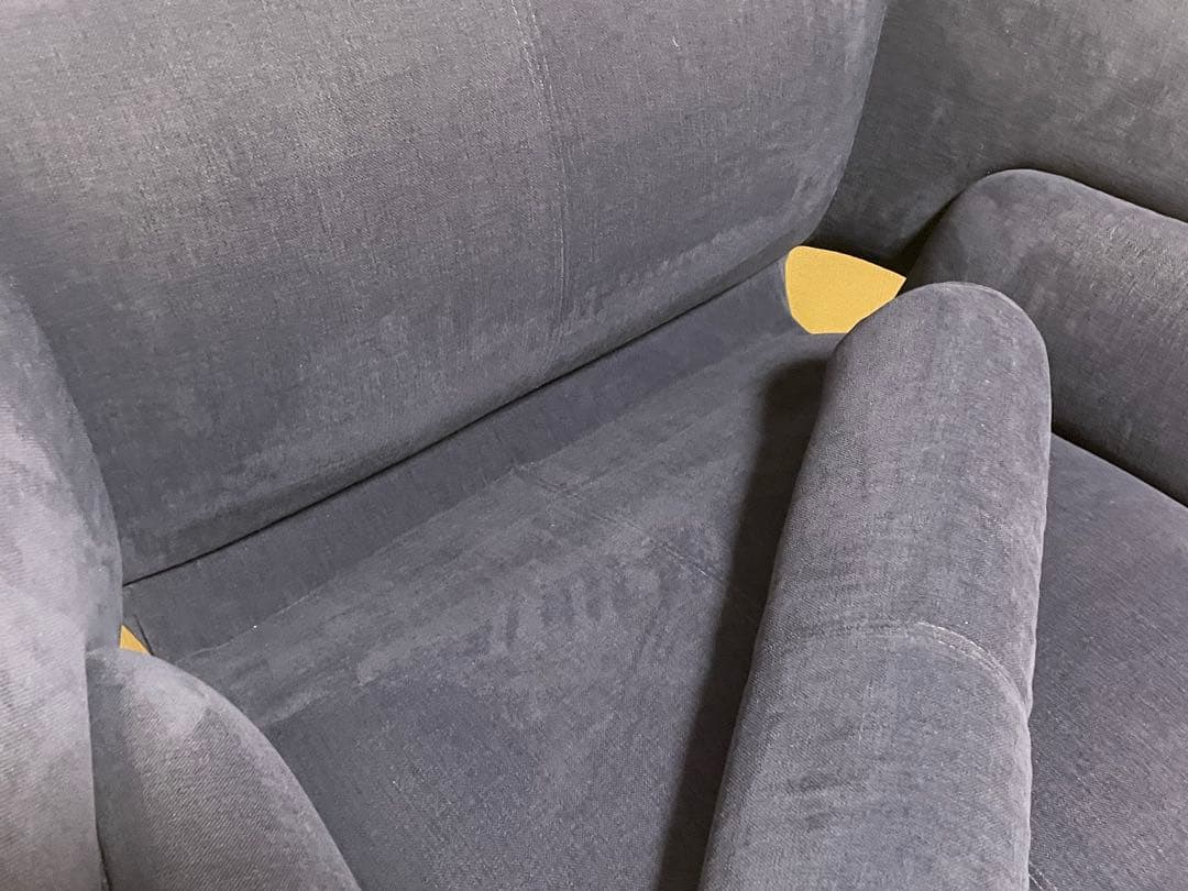 ボーコンセプト nendo 1Pワイド ソファ 青ファブリック