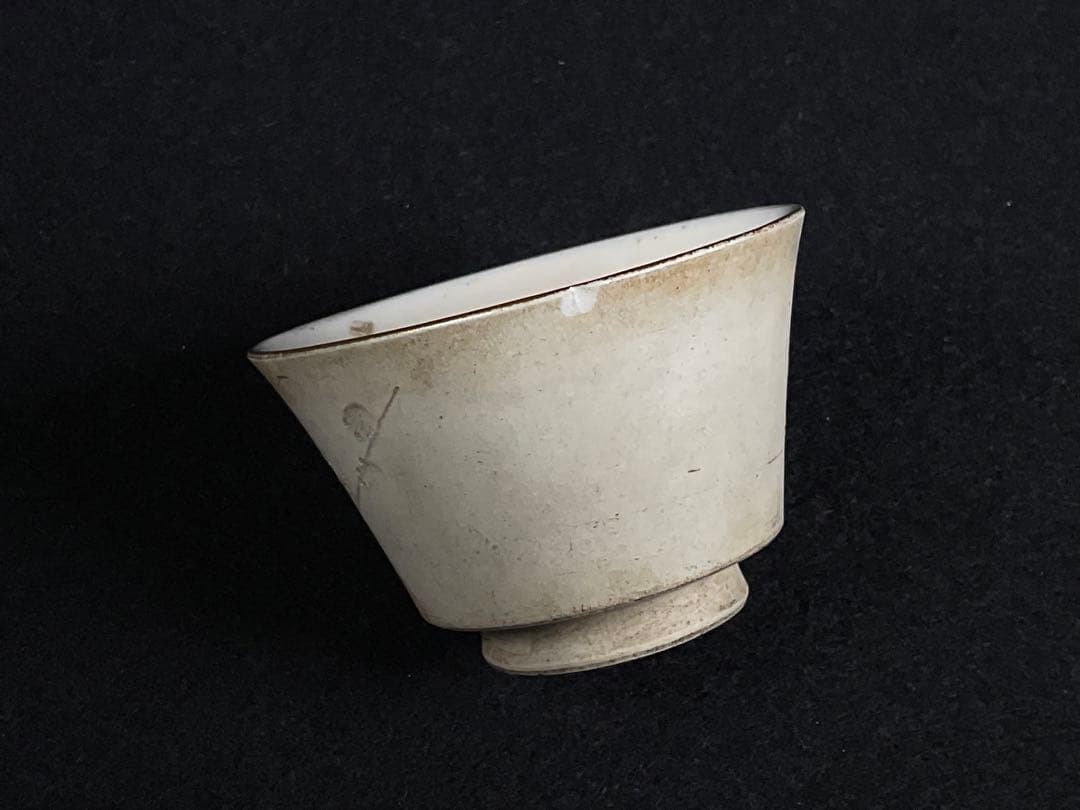 万古焼　煎茶碗　五客　萬古焼　花鳥色絵金彩　茶道具　煎茶道具