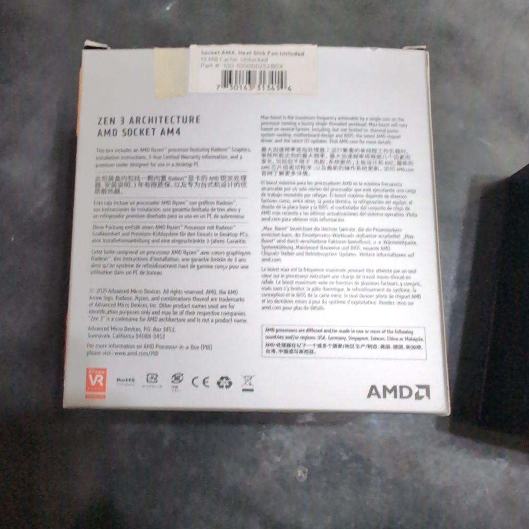 AMD Ryzen5 5600G CPUクーラー未使用