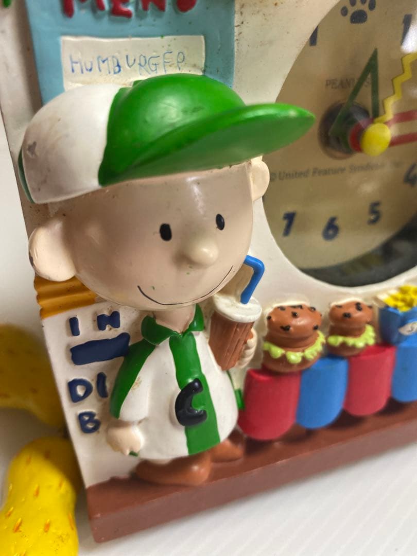 ヴィンテージ レア　snoopy スヌーピー 陶器　壁掛け時計