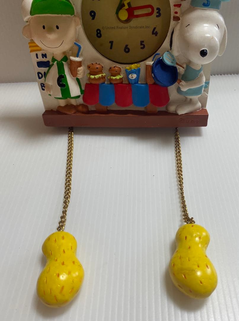 ヴィンテージ レア　snoopy スヌーピー 陶器　壁掛け時計