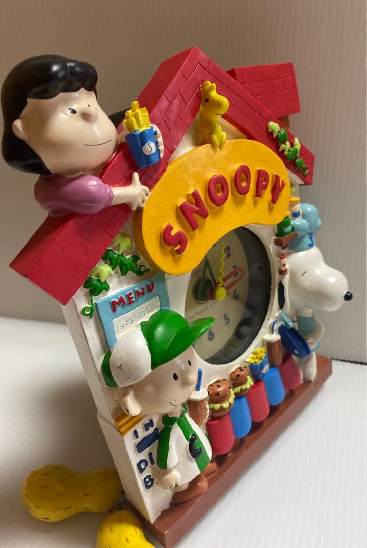 ヴィンテージ レア　snoopy スヌーピー 陶器　壁掛け時計