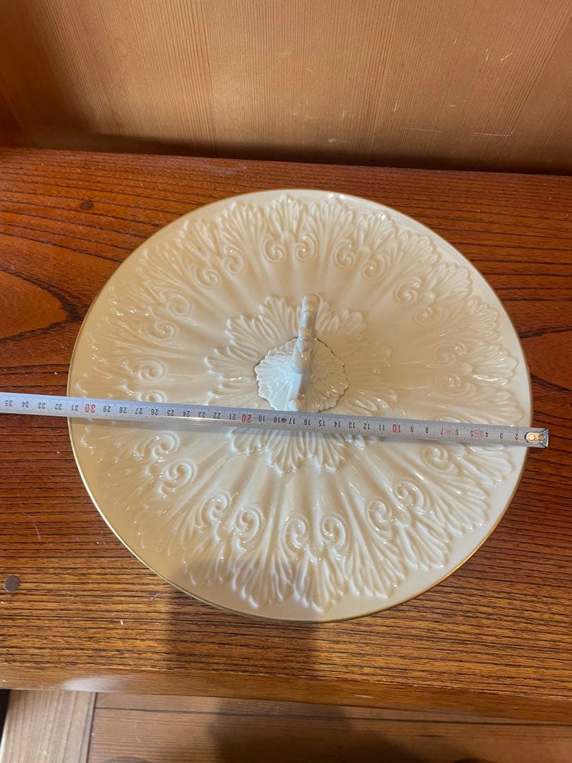 きのこ　ケーキスタンド デザートスタンド　24k ゴールドバックスタンプ