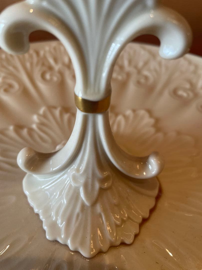 きのこ　ケーキスタンド デザートスタンド　24k ゴールドバックスタンプ