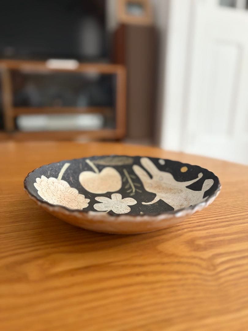 鹿児島睦 正規品 初期作品 刻印 プレート 20cm うさぎ【最終価格】