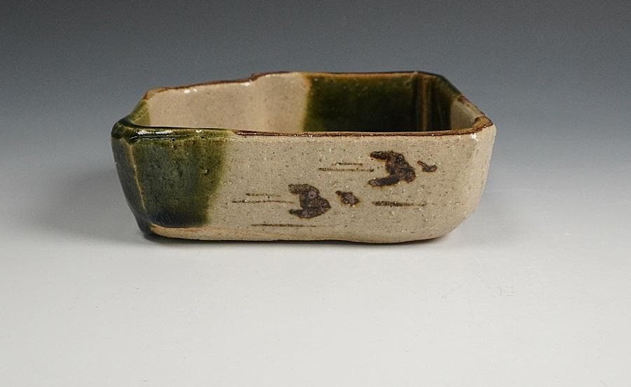 奥村松子 織部つなぎ小鉢 向付 五客 共箱 懐石道具