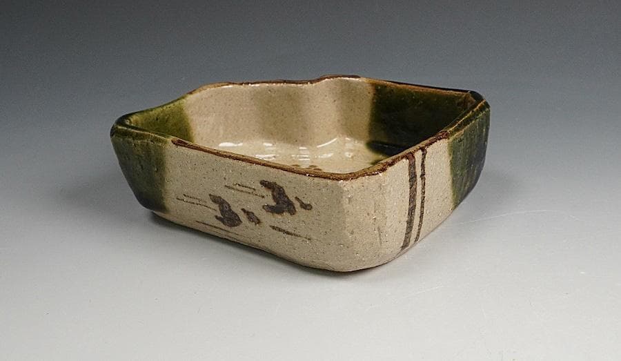 奥村松子 織部つなぎ小鉢 向付 五客 共箱 懐石道具