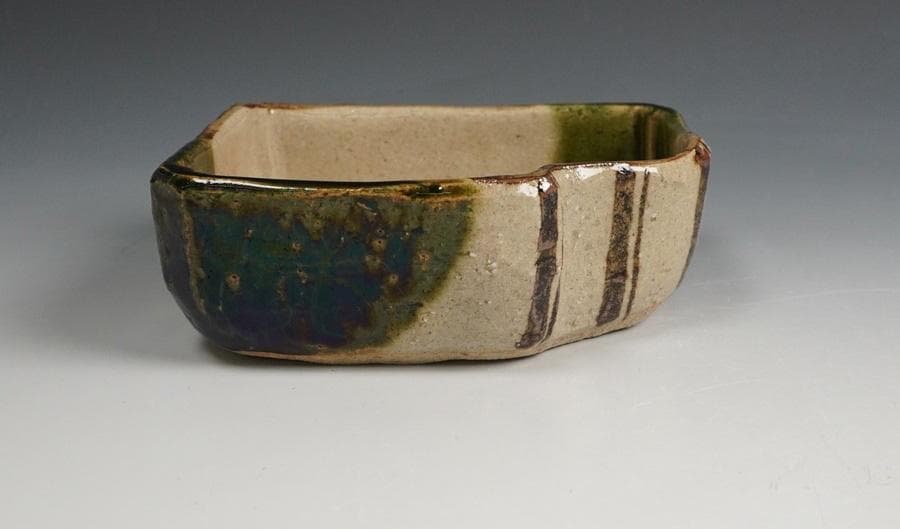 奥村松子 織部つなぎ小鉢 向付 五客 共箱 懐石道具