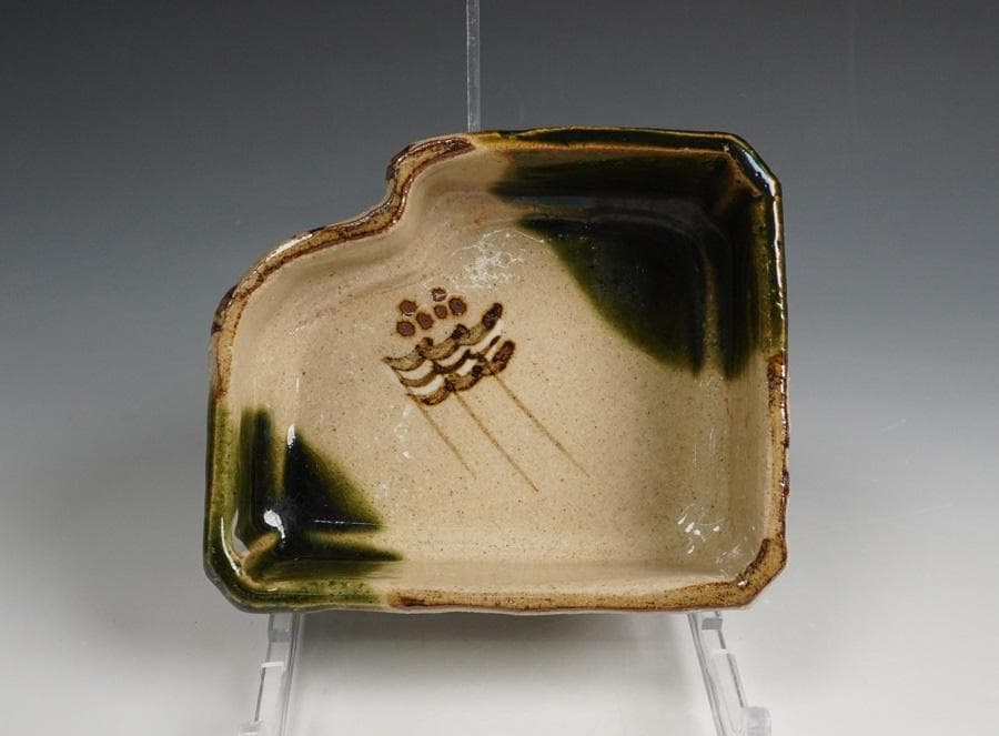 奥村松子 織部つなぎ小鉢 向付 五客 共箱 懐石道具