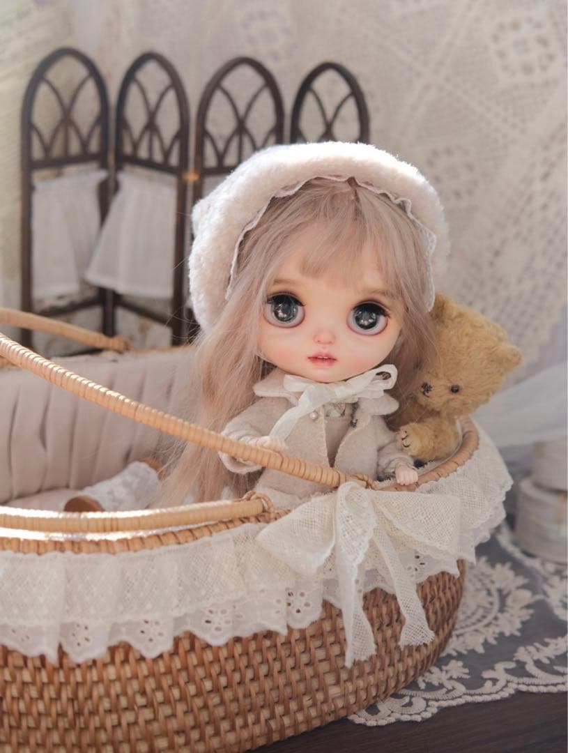 海外作家様 ハンドメイド ぬいぐるみカゴ 籠 藤編み 手作り 部屋収納