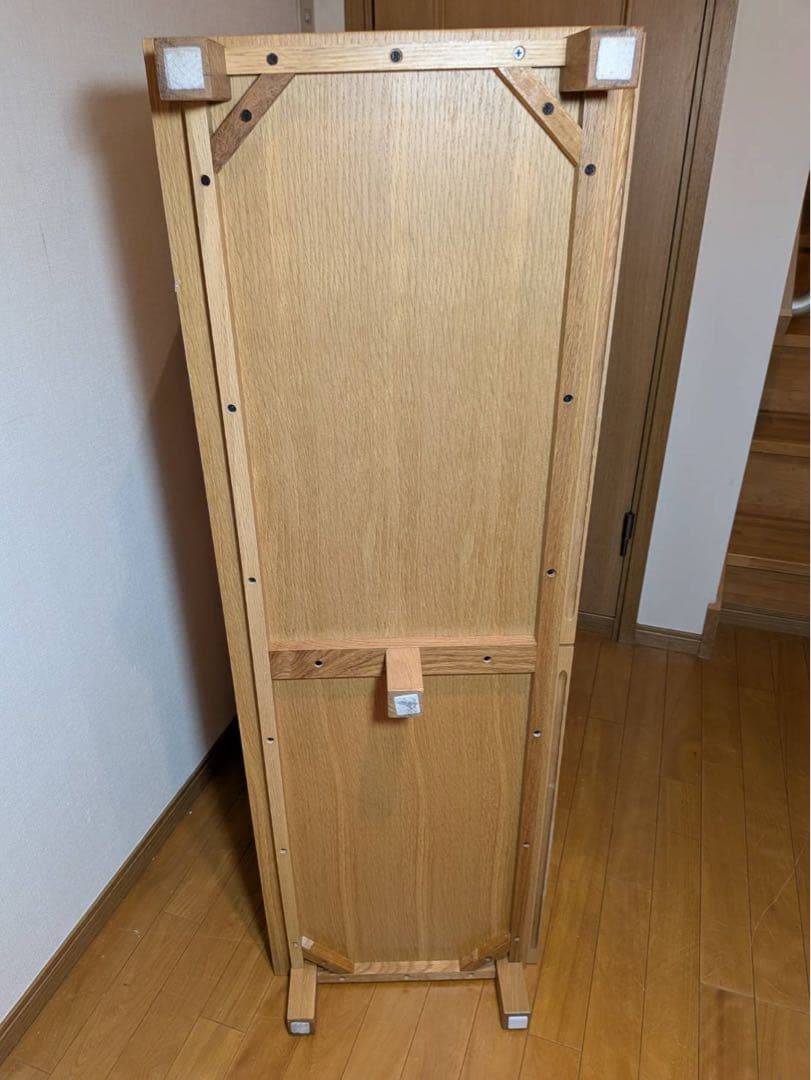 ■送料込■無印良品 木製チェスト 4段ワイド オーク材 タンス 棚 収納廃盤品