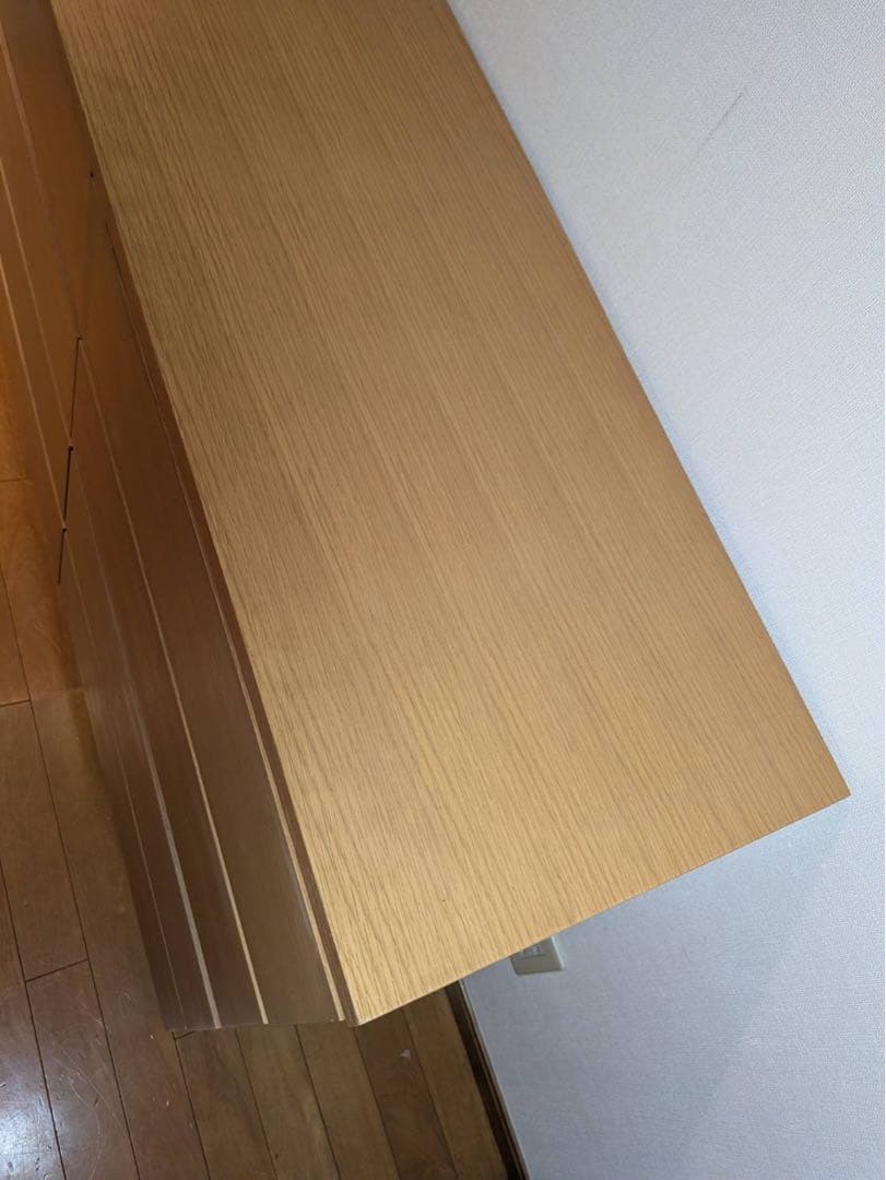 ■送料込■無印良品 木製チェスト 4段ワイド オーク材 タンス 棚 収納廃盤品