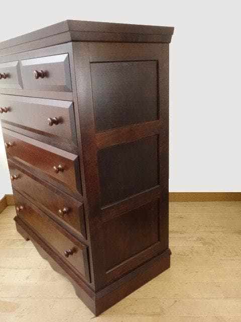 松本民芸家具　ハイチェスト　タンス５段　再塗装済　ＵＳＥＤ
