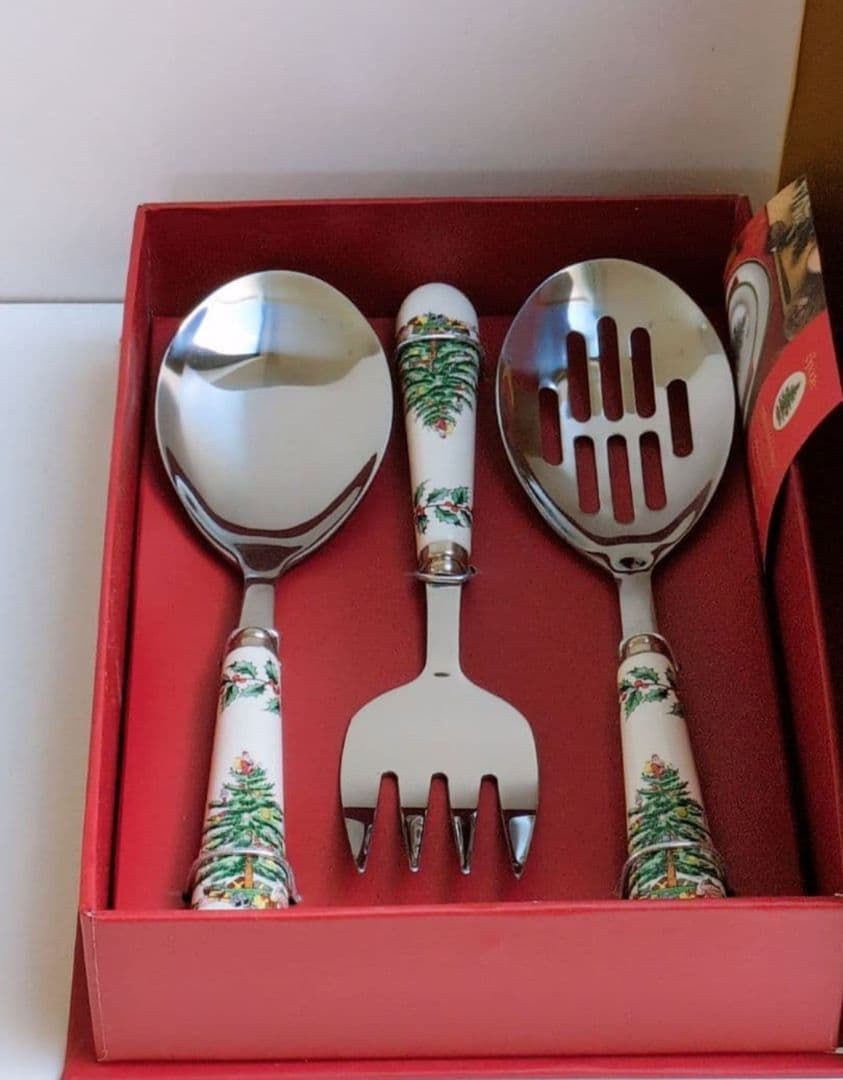 スポード　クリスマスツリー　サービングカラトリーセット