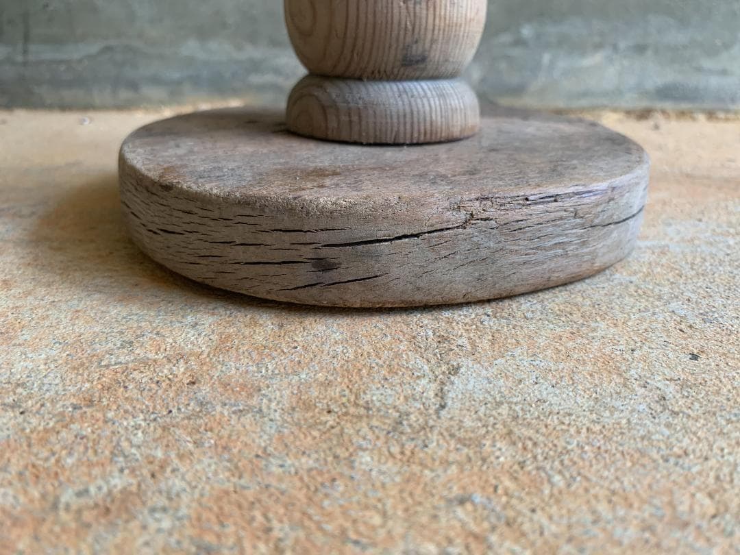 【期間限定値引】フランス アンティーク 木製・真鍮 フロアランプ オールドパイン