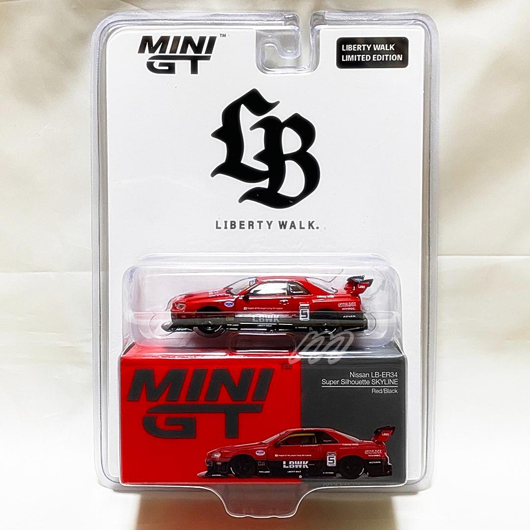 MINIGT ER34 スーパーシルエット スカイライン レッド/ブラック BL